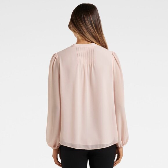 Forever New Danielle Pintuck Detail Blouse 10 Rose Smoke - Picture 4 of 13